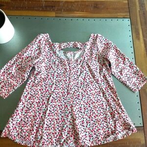 Floral Kids Top - Pink and Red